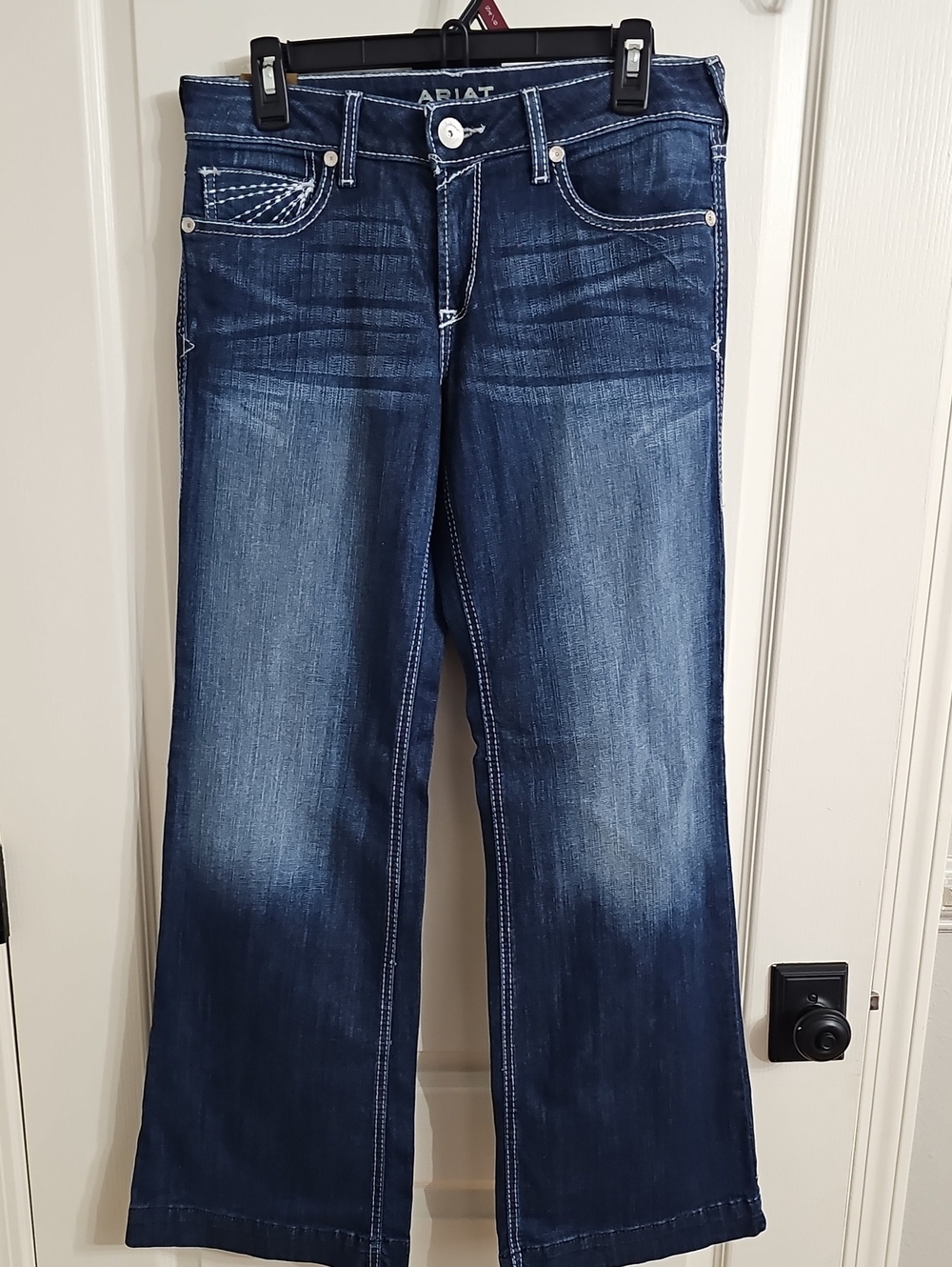 Ariat Women’s Indigo Wide Leg Jeans with Contrast Stitching